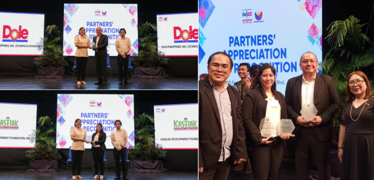 Kasilak and Dole-Stanfilco receive Plaque of Appreciation from Department of Education